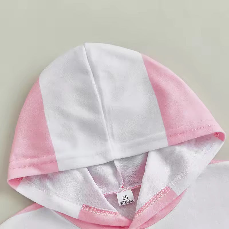 Classic pink & White Striped Beach Towel