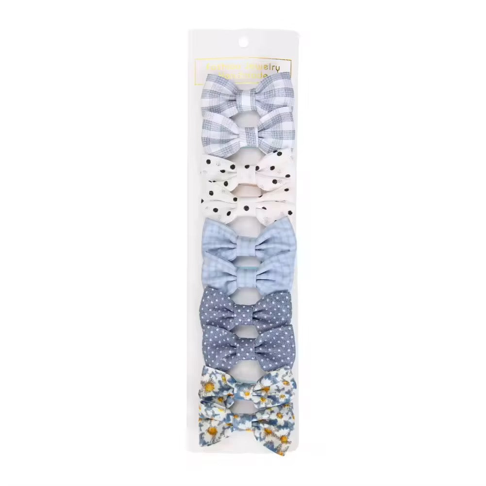 Safe Baby Hair Clips Set (10 Pcs) – Powder Blue & Daisy