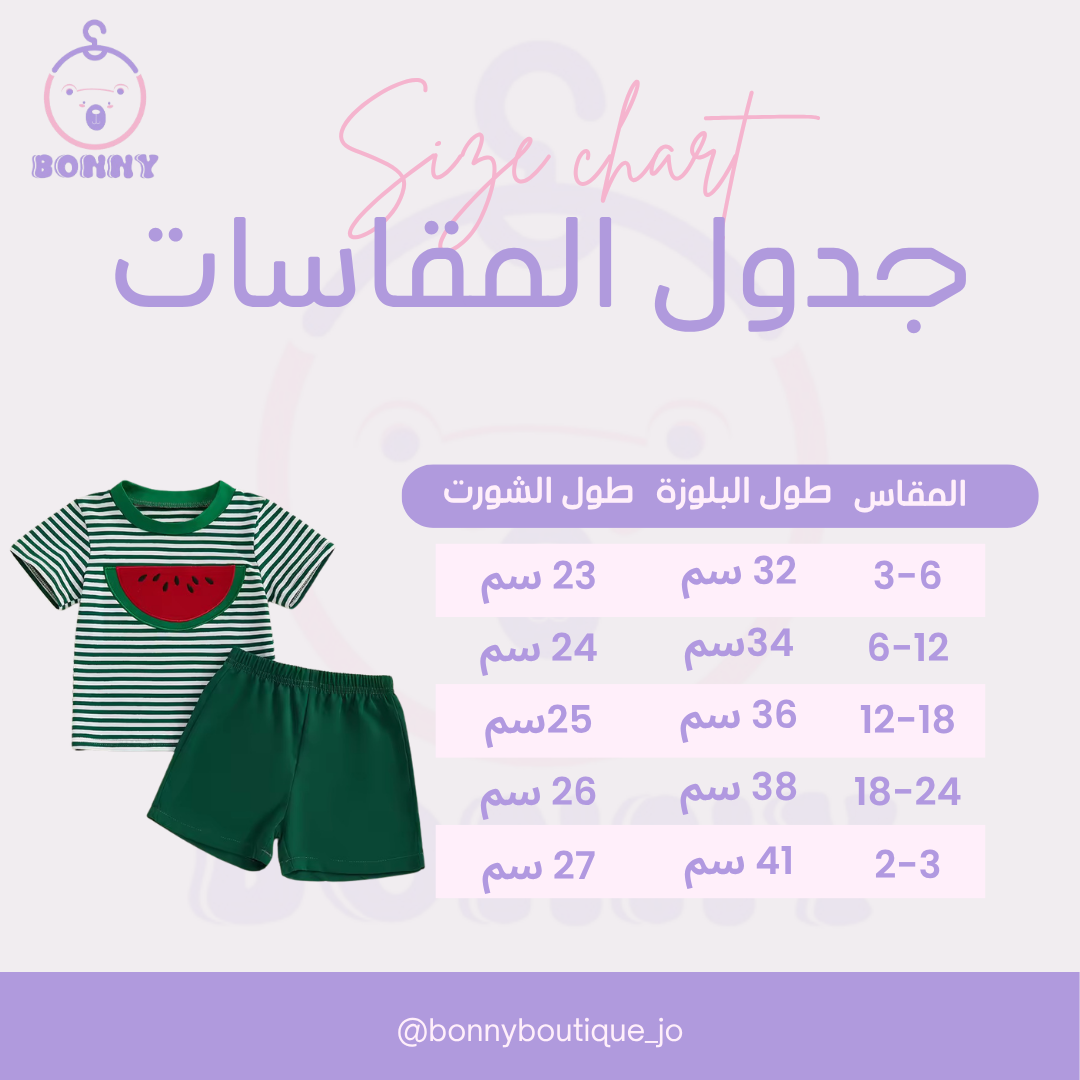 Red Summer T-Shirt with Watermelon Pocket & Striped Shorts