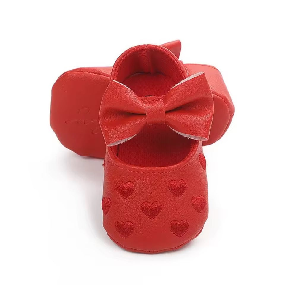 Baby Red Shoes with Hearts