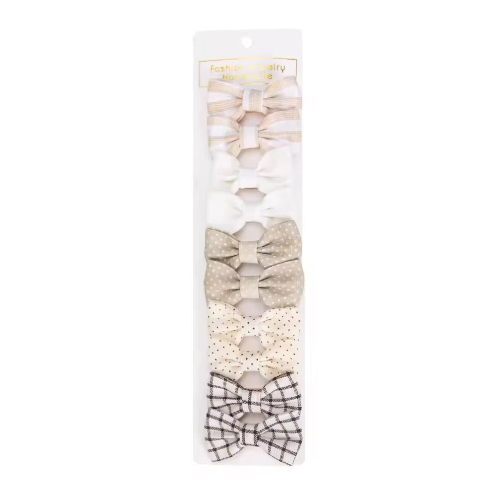 Safe Baby Hair Clips Set (10 Pcs) – Beige & Cream Neutrals
