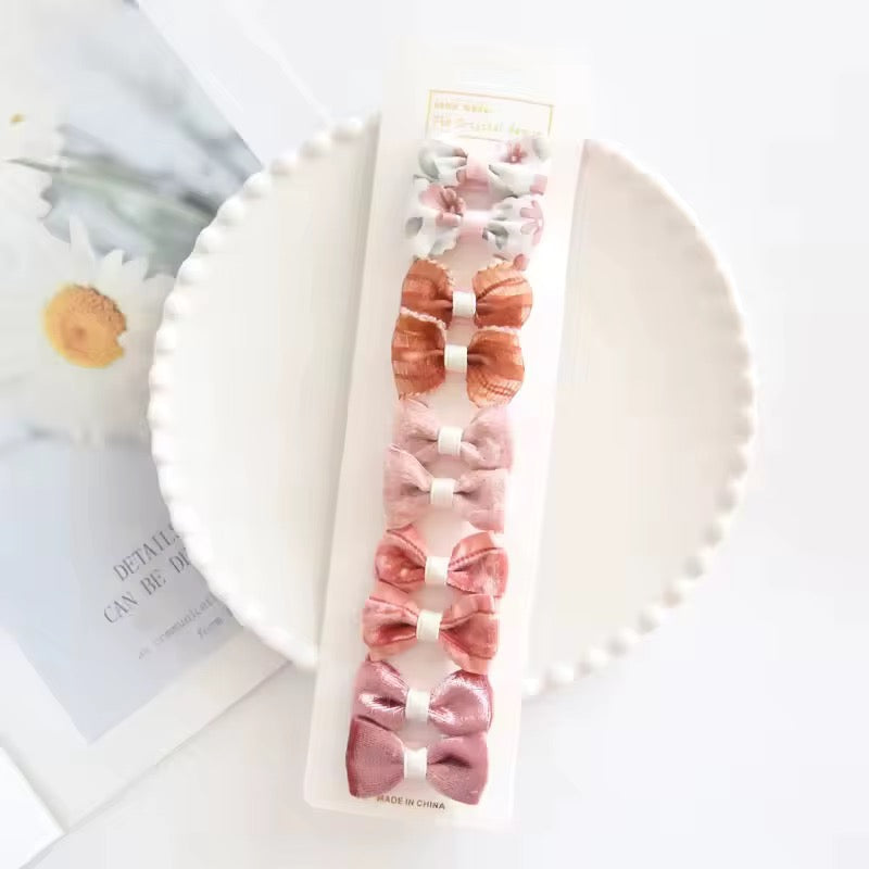 Safe Baby Hair Clips Set (10 Pcs) – Rose Gold & Terracotta