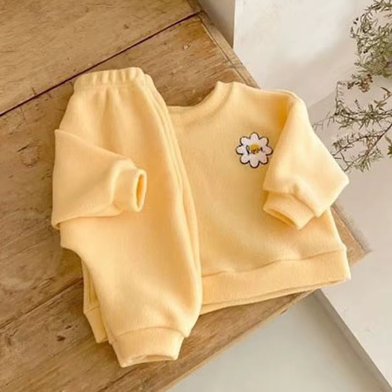Girls Soft Cotton Yellow Fall PJ