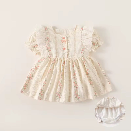 Cottagecore 'Floral Garden' Lined Dress