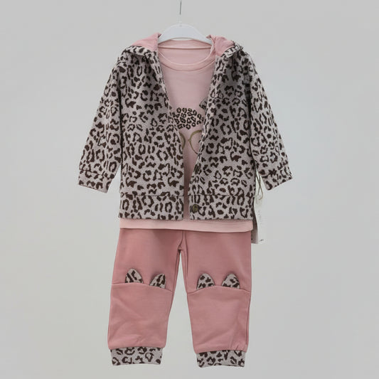 Spring Pink Printed Girls' Set