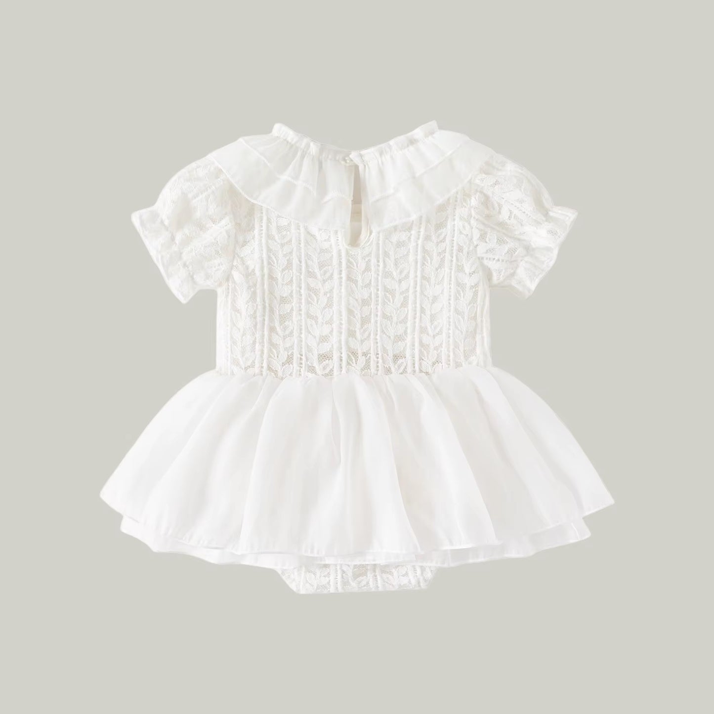 Elegant White Formal Baby Dress