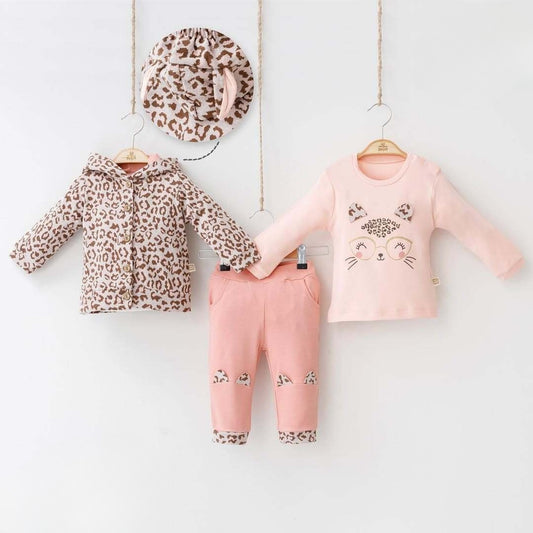 Spring Pink Printed Girls' Set