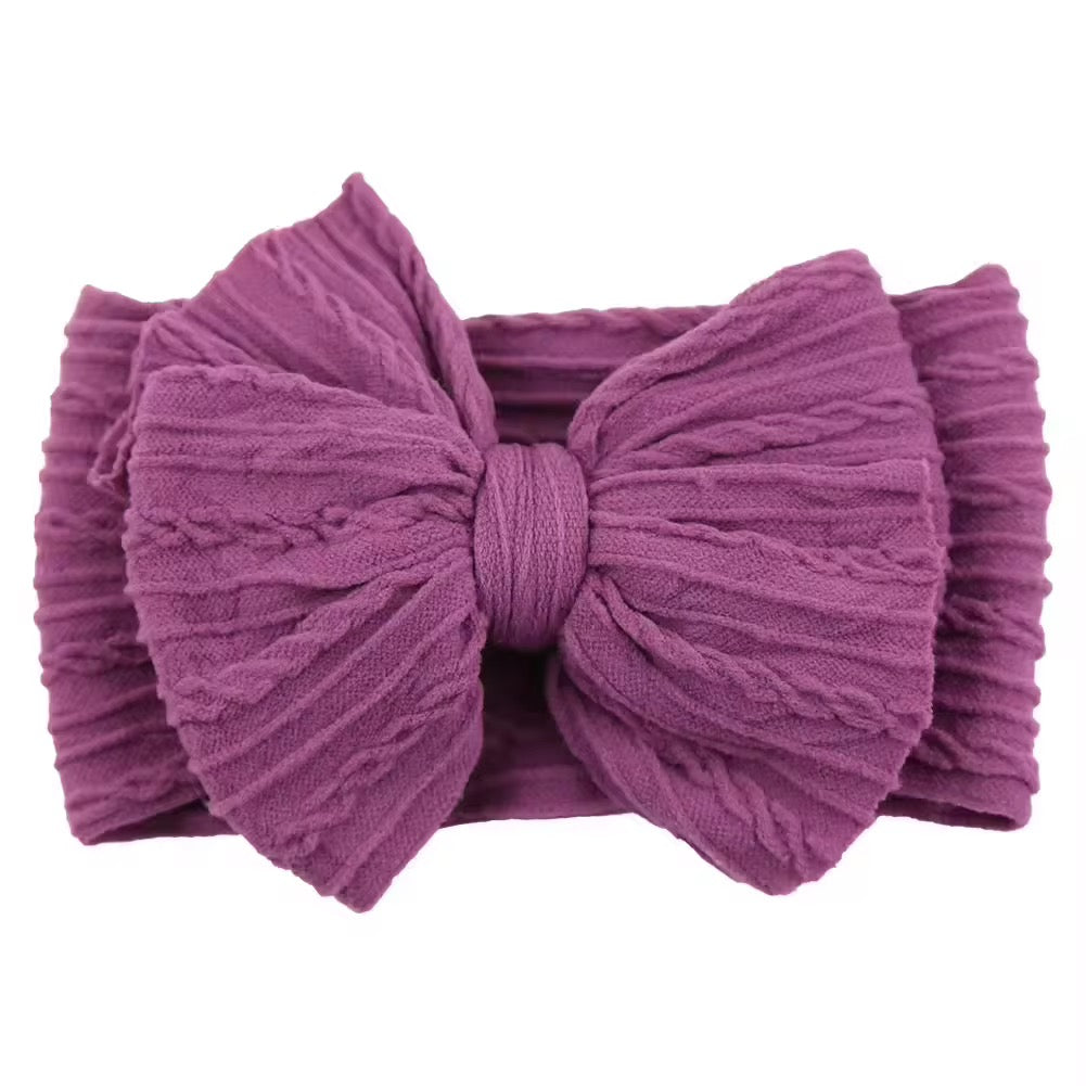 Soft Ribbed Baby Headband – Dark purple