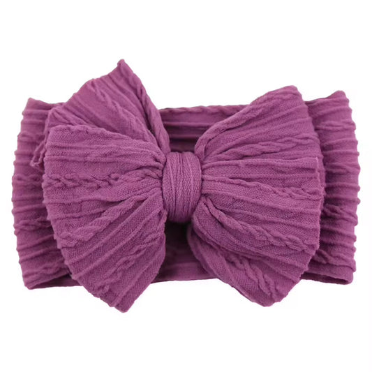 Soft Ribbed Baby Headband – Dark purple
