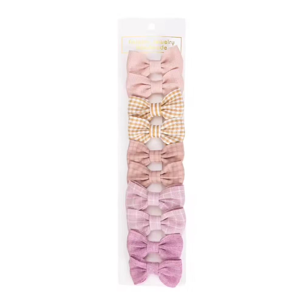 Safe Baby Hair Clips Set (10 Pcs) – Dusty Pink & Mauve