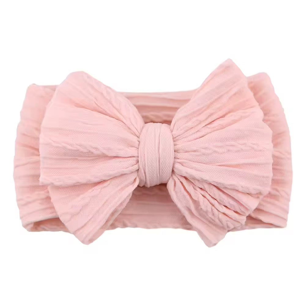 Soft Ribbed Baby Headband – Powder Pink