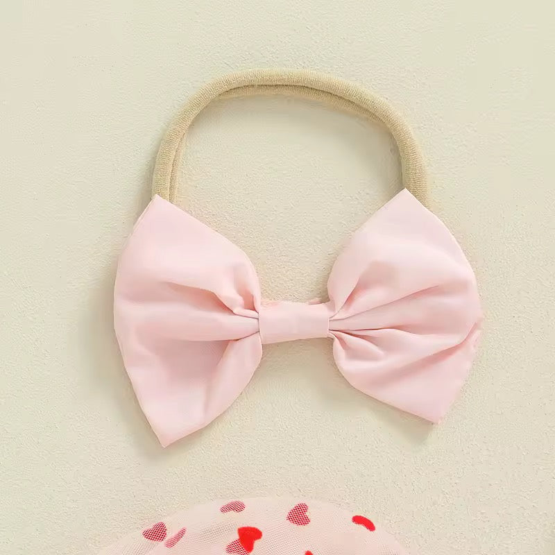 Elegant Heart Romper with Matching Headband