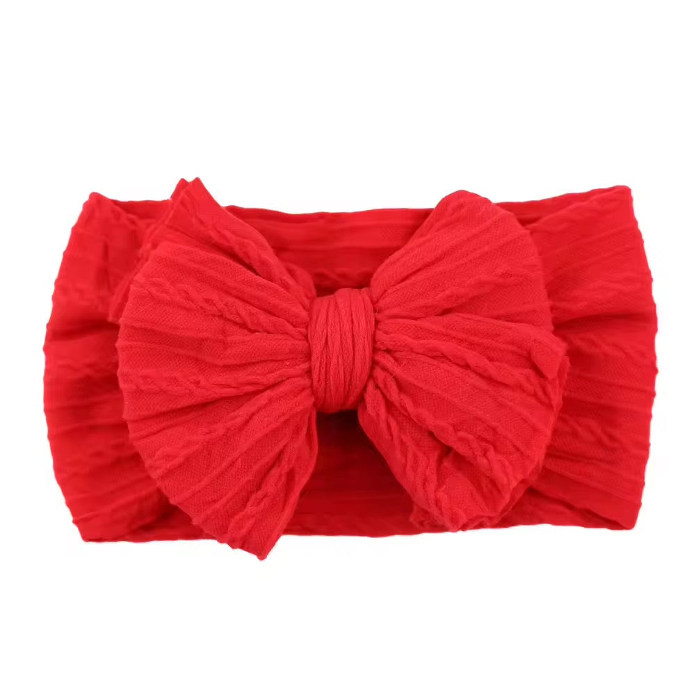 Soft Ribbed Baby Headband – Classic Red