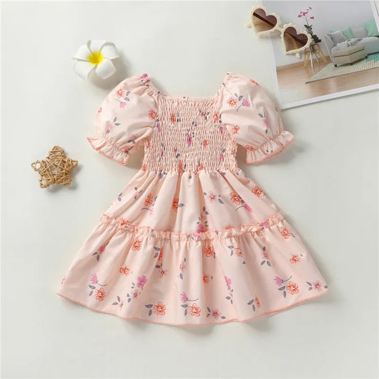 Toddler Girl Pink Floral Summer Dress