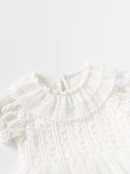 Elegant White Formal Baby Dress