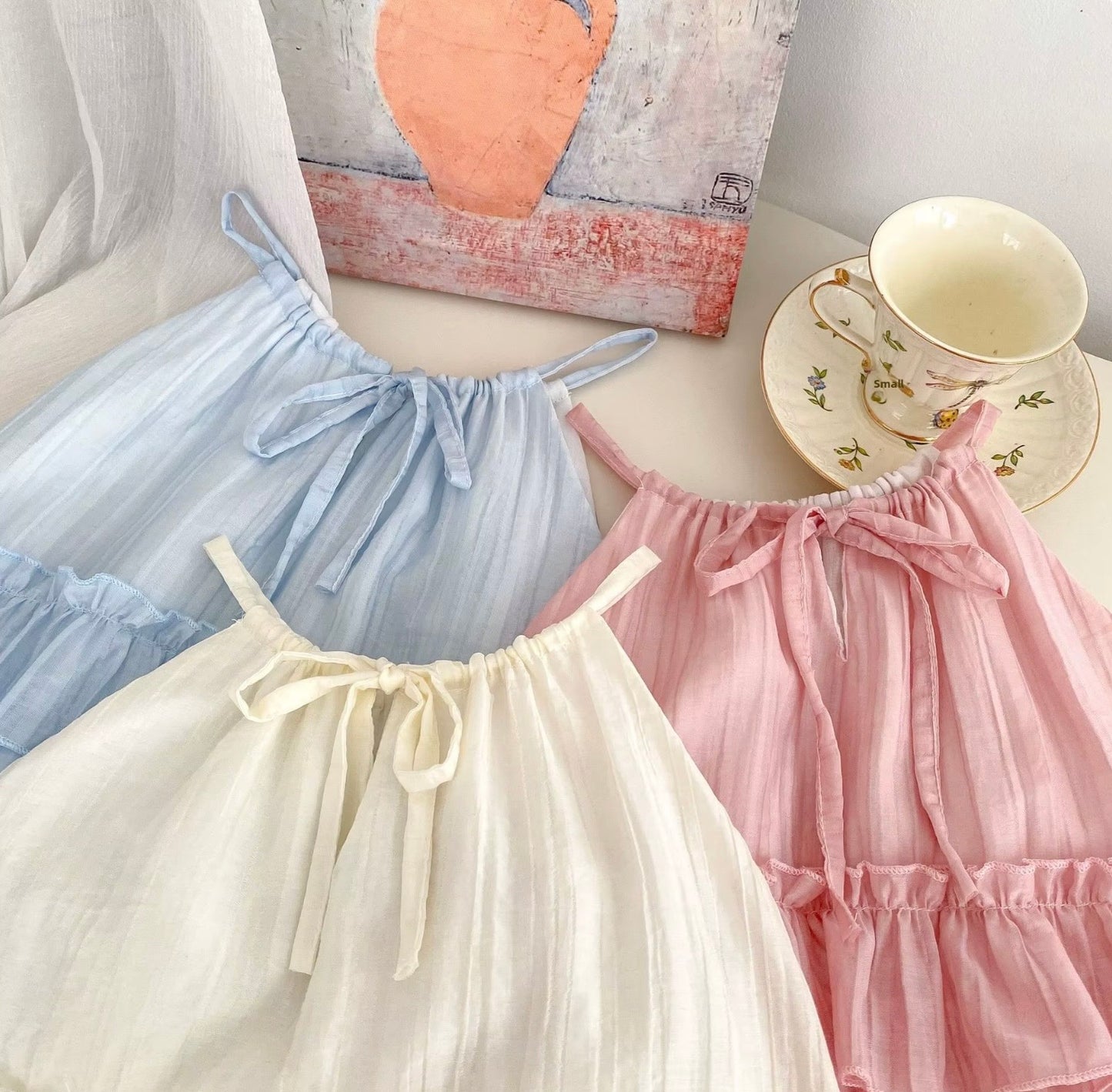 Pink Cotton Dress Romper