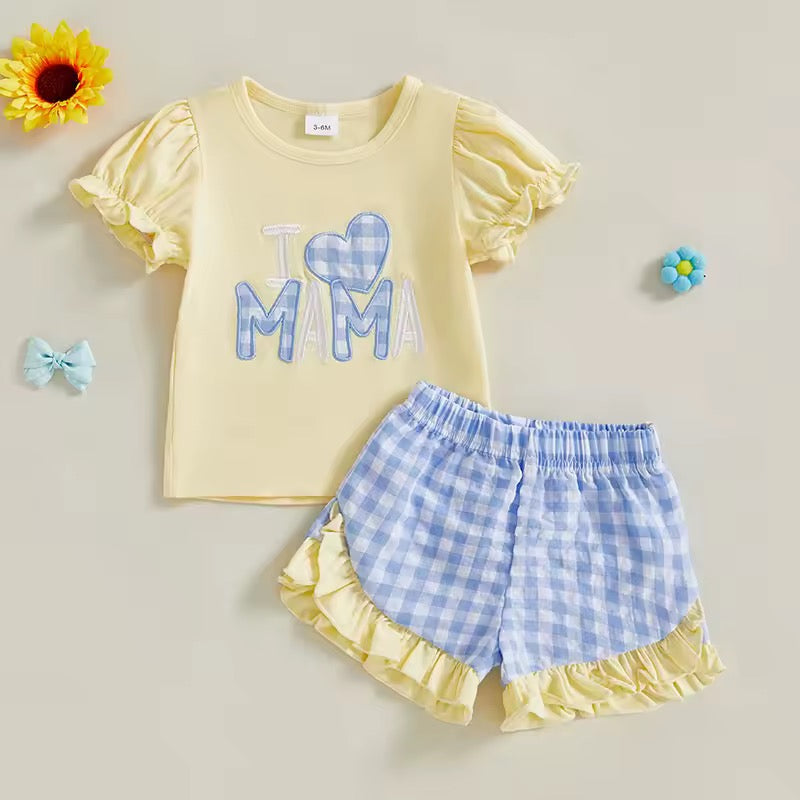 Elegant Sunny Yellow Ruffle Soft Set