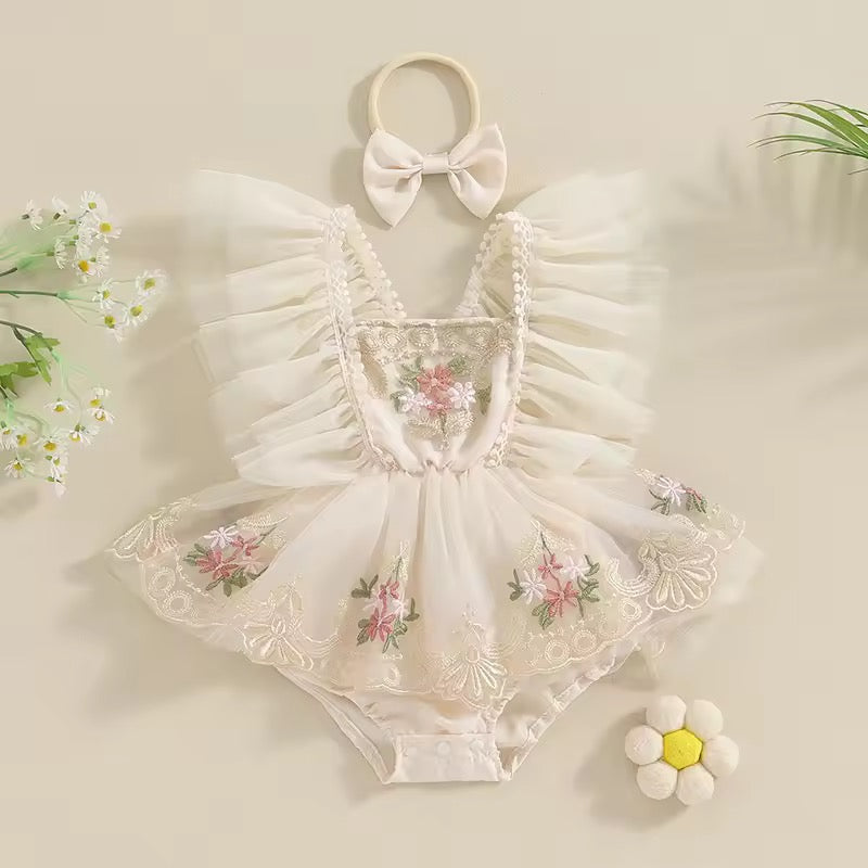 Classy & Soft Floral Princess Romper