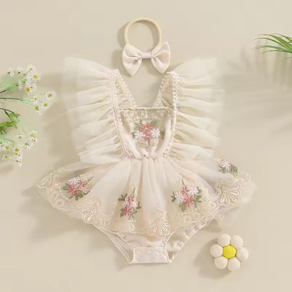 Classy & Soft Floral Princess Romper