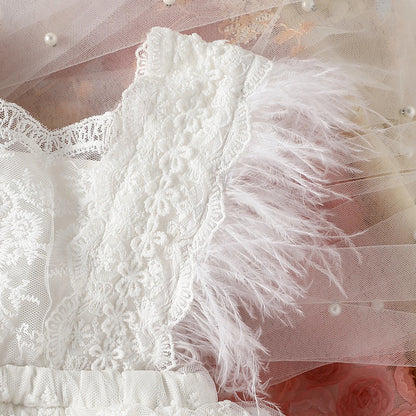 Soft White Swan Princess Dress