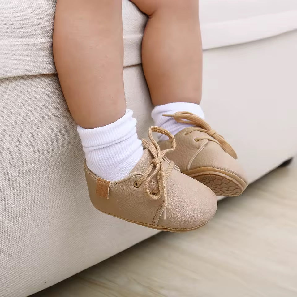 Beige Unisex Baby Boots - Soft & Casual Style