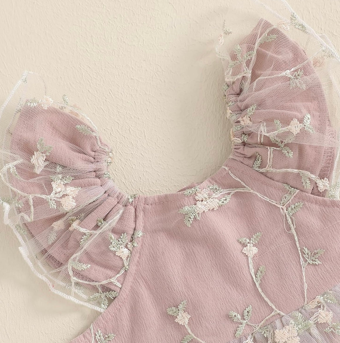 Vintage Rose Princess Lace Dress with Bonnet