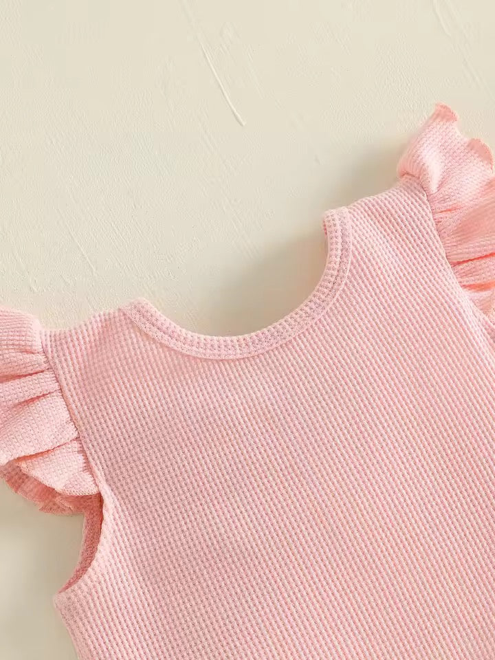 Ruffle Top with Removable Bow & Lace Pants