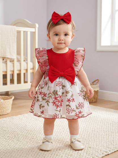 Royal Red Princess Bow Dress