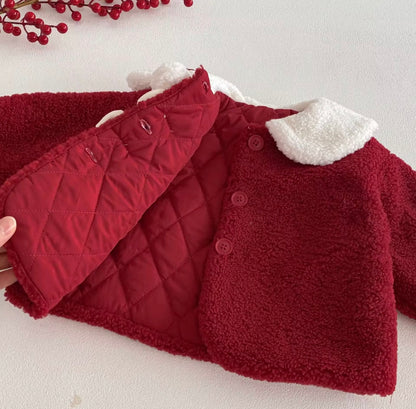 Chic Red Winter Set with Bag