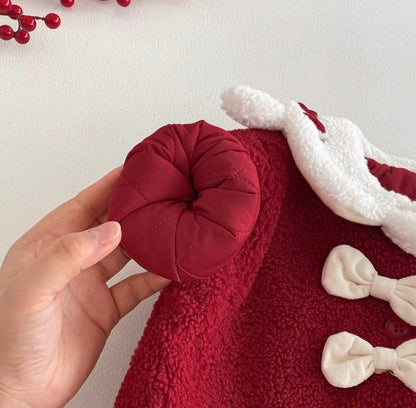 Chic Red Winter Set with Bag