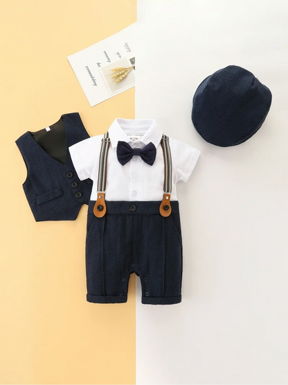 Classy Royal Navy Gentleman Romper Set