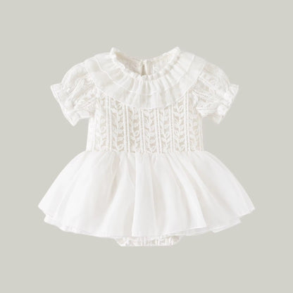 Elegant White Formal Baby Dress