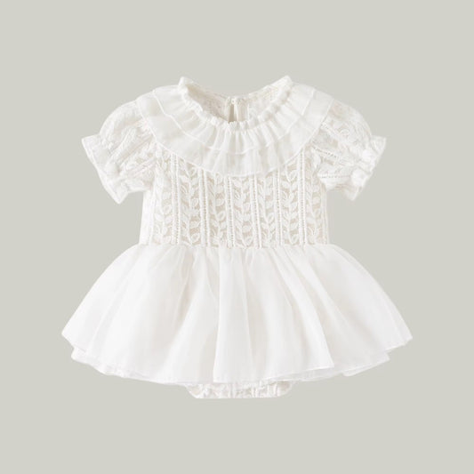 Elegant White Formal Baby Dress