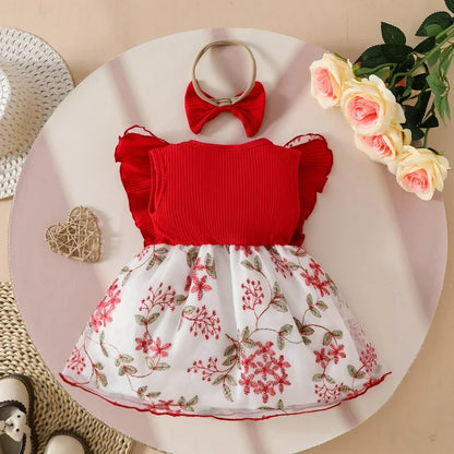 Royal Red Princess Bow Dress