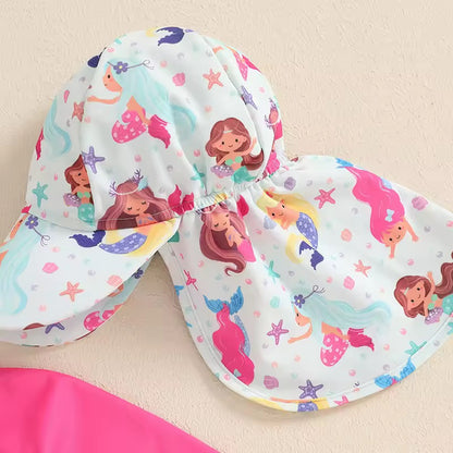 Sea Princess Mermaid Swimsuit & Matching Hat
