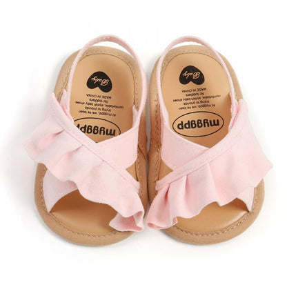 Newborn & Infant Bow Sandals with Ultra-Soft Flexible Sole-pink
