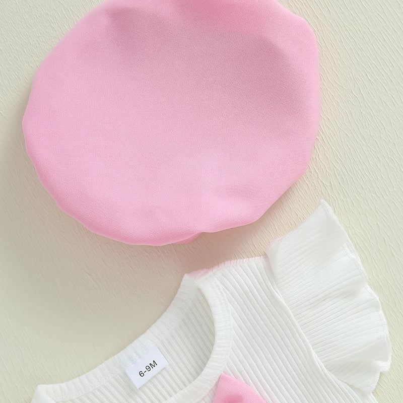 Classy Pink Pearl-Vibe Skort Set