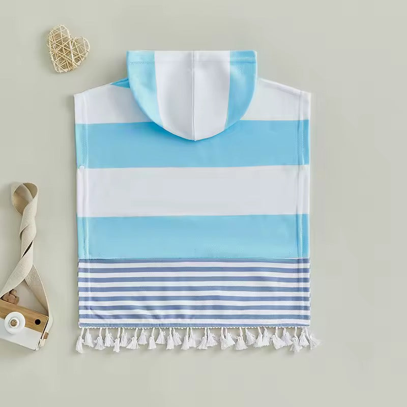 Classic Blue & White Striped Beach Towel