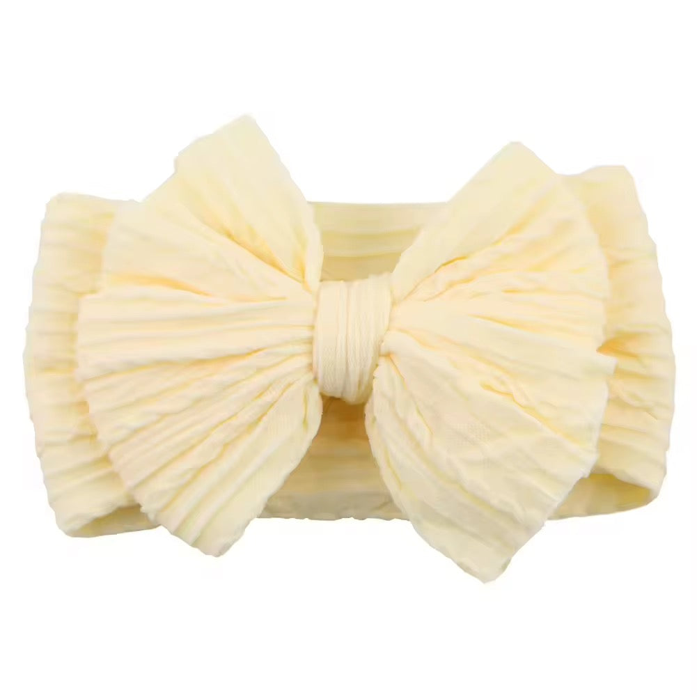 Soft Ribbed Baby Headband – Light Yellow