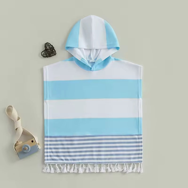 Classic Blue & White Striped Beach Towel
