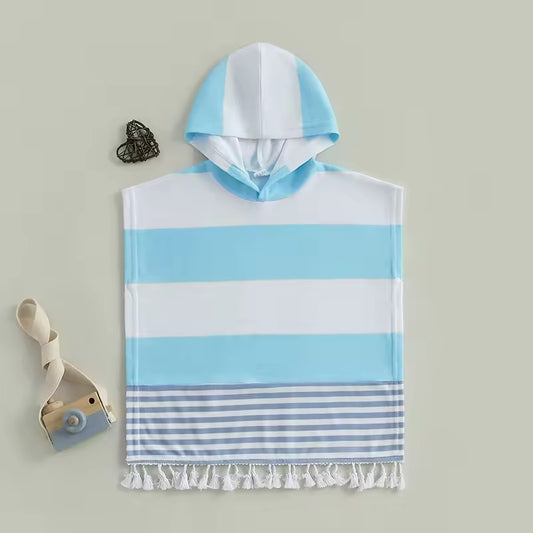 Classic Blue & White Striped Beach Towel