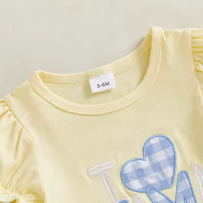 Elegant Sunny Yellow Ruffle Soft Set