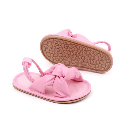 Pink Knot Strap Baby Sandals