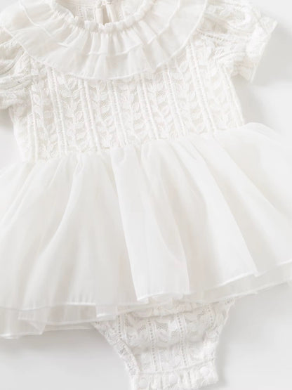 Elegant White Formal Baby Dress