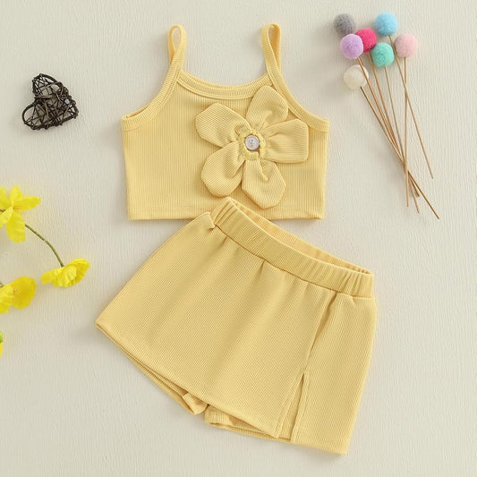 Sunny Flower Elegant Skort Set