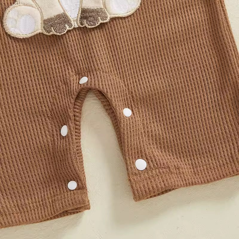 Striped Bodysuit, Overall & Matching Hat