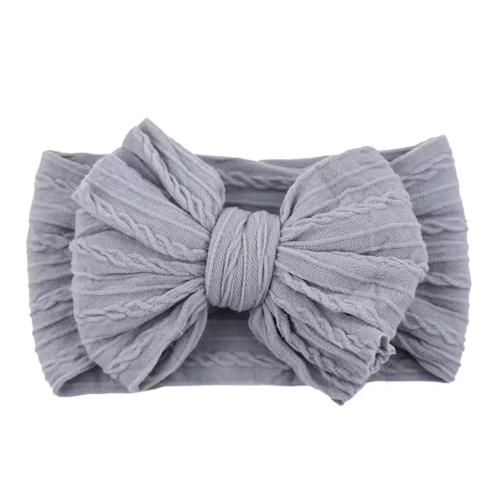Soft Ribbed Baby Headband – Slate Gray