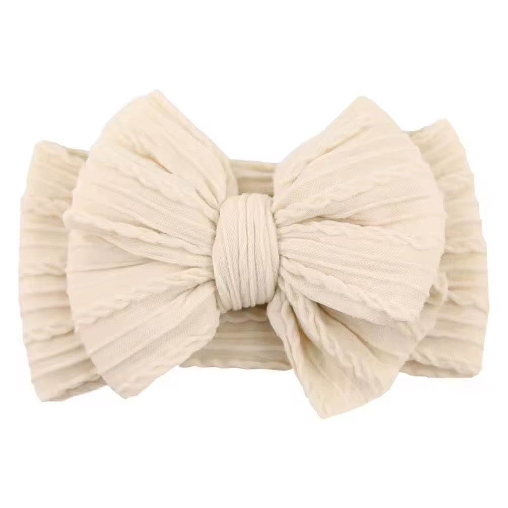 Soft Ribbed Baby Headband – Beige