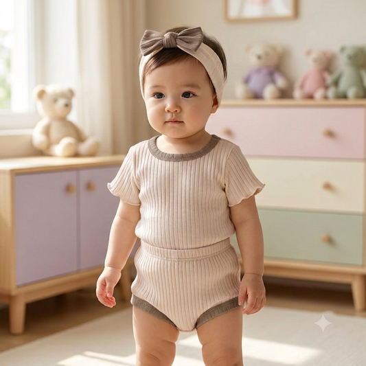 Trendy Apricot 3-Piece Casual Summer Set