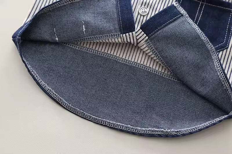 Boys 3-Piece Denim & Striped Outfit